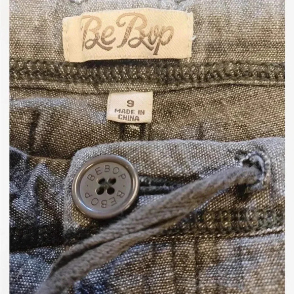 Be Bop Charcoal Ramie Blend Bootcut Pants Size 9 - Picture 11 of 12